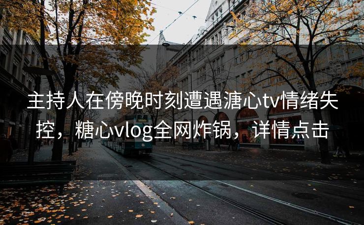 主持人在傍晚时刻遭遇溏心tv情绪失控,糖心vlog全网炸锅,详情点击 主持人在傍晚时刻遭遇溏心tv情绪失控,糖心vlog全网炸锅,详情点击
